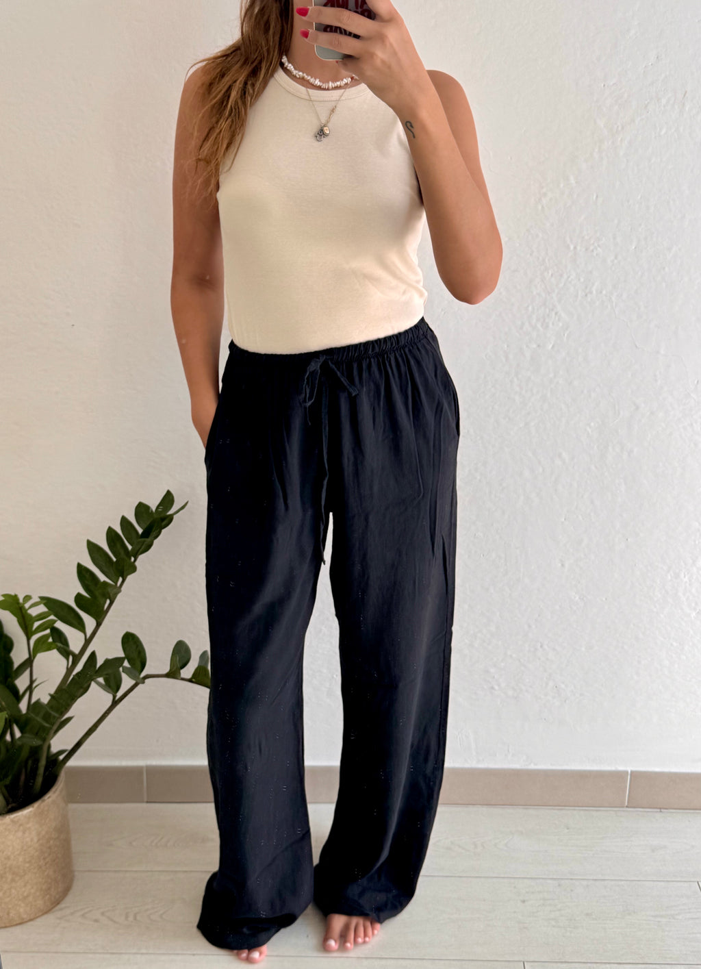 PANTALONE IN LINO